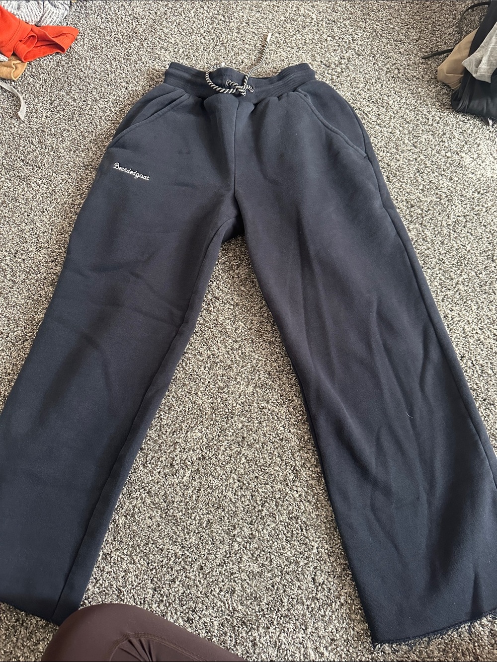 Bearded goat flare fleece lined crop pants